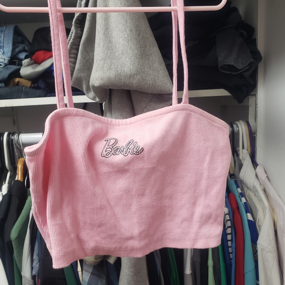 A pink cami
